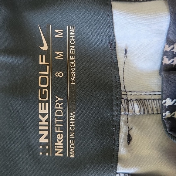 NWT Nike | Fit Dry Gray Pink Plaid Bermuda Golf Shorts Size 8 Medium - Picture 4 of 5
